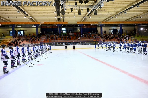 2020-10-03 Hockey Milano Bears-Hockey Pieve 0708 Squadra